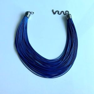 A navy unique necklace